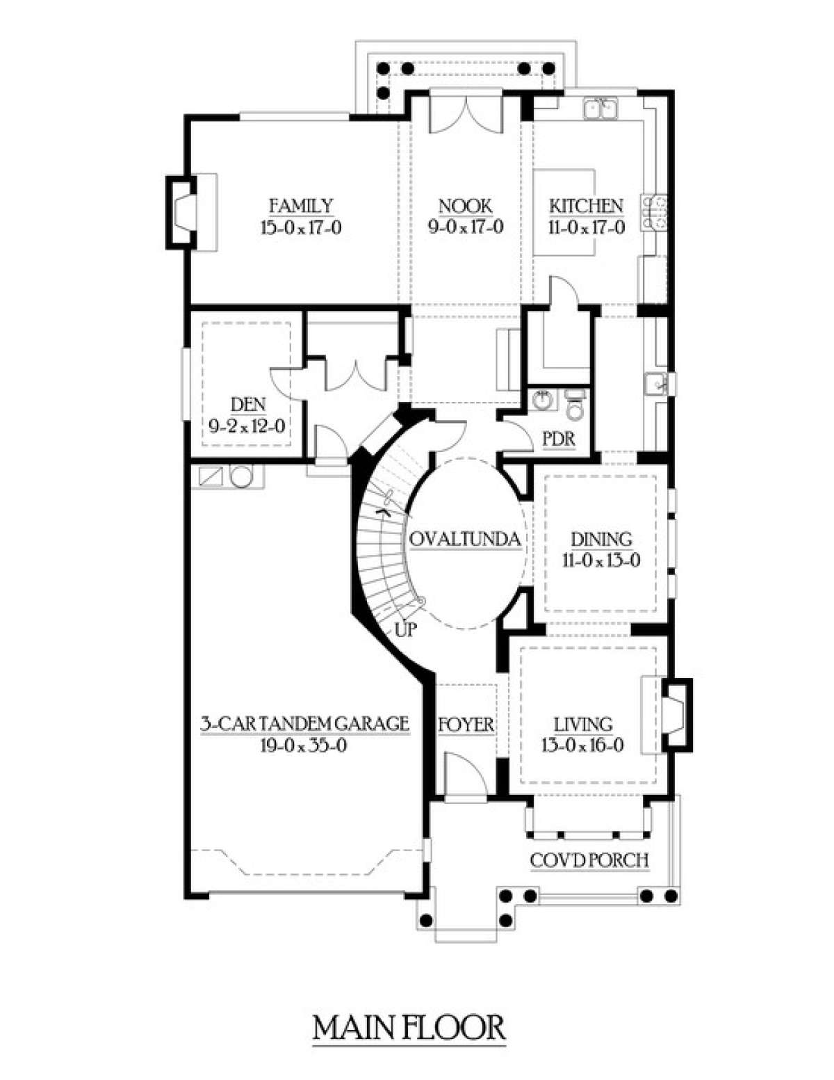 Floorplan 1 for House Plan #341-00164