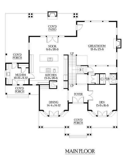 Floorplan 1 for House Plan #341-00165