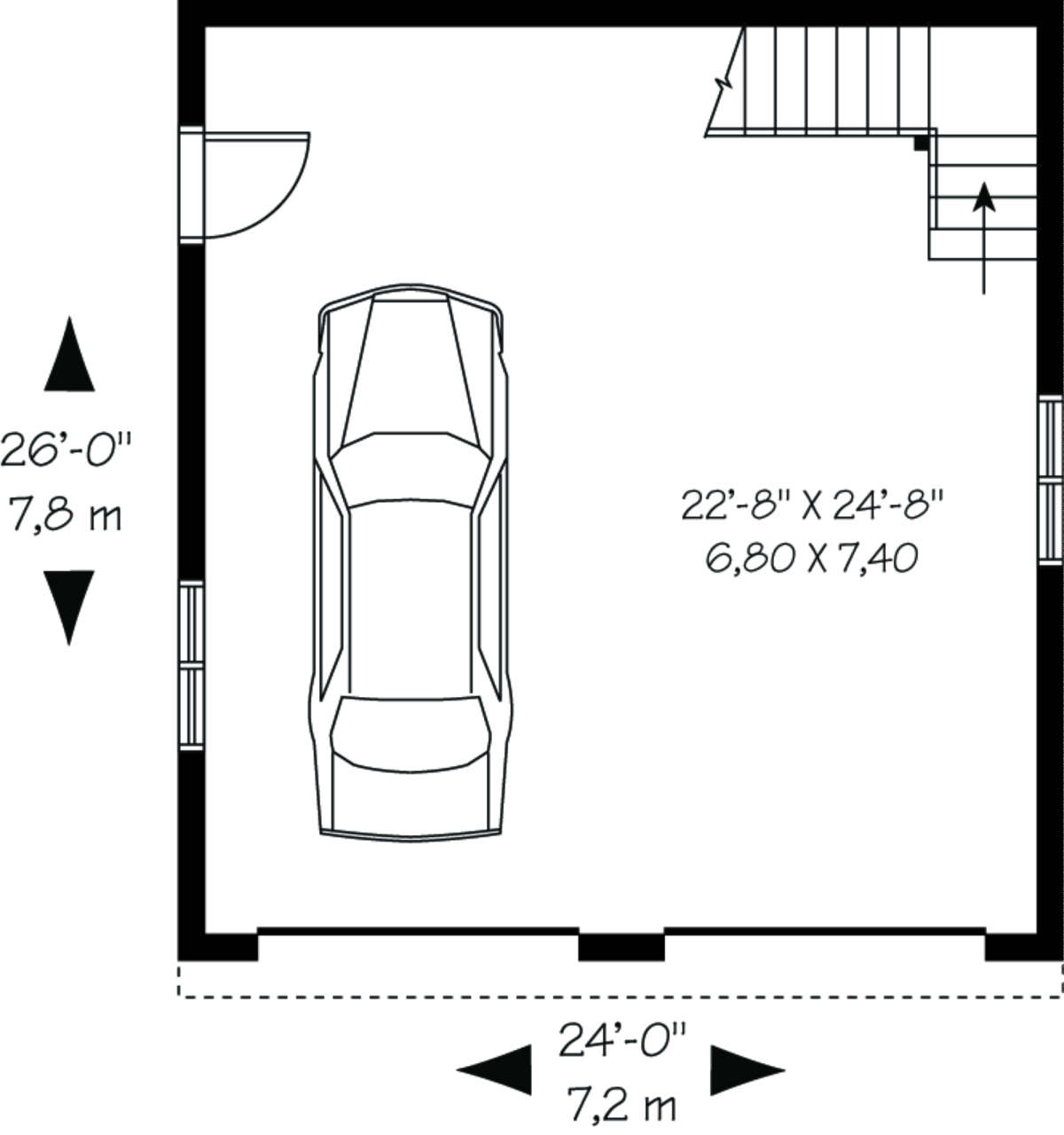 Garage Floor for House Plan #034-00168
