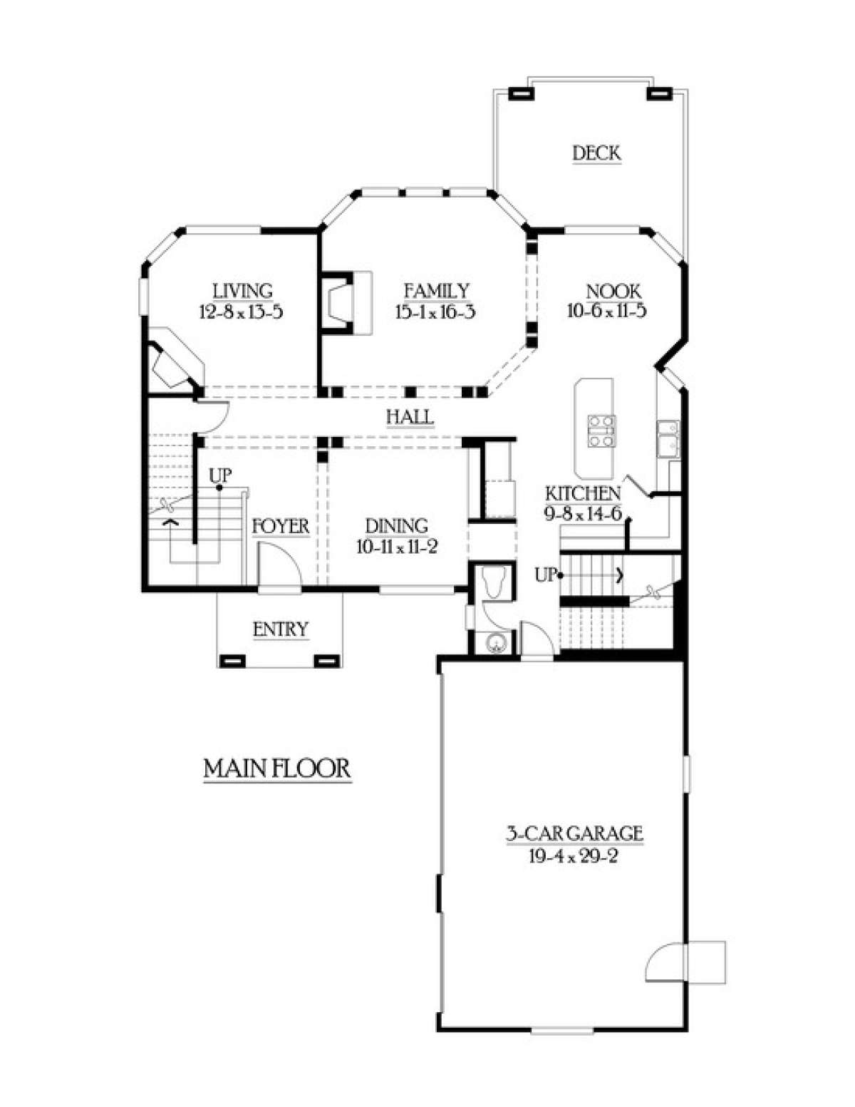 Floorplan 1 for House Plan #341-00172