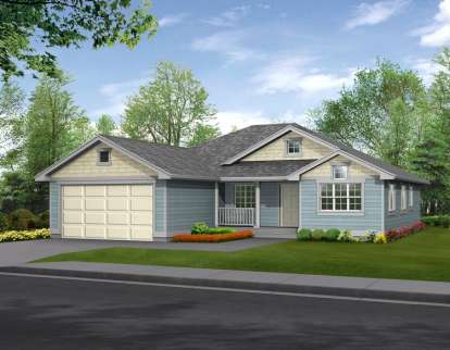 Ranch House Plan #341-00174 Elevation Photo