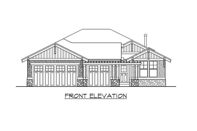 Craftsman House Plan #341-00176 Elevation Photo
