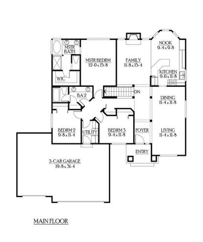 Floorplan 2 for House Plan #341-00178