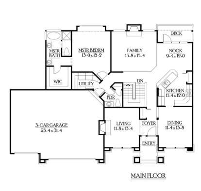 Floorplan 2 for House Plan #341-00179