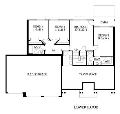 Floorplan 1 for House Plan #341-00180