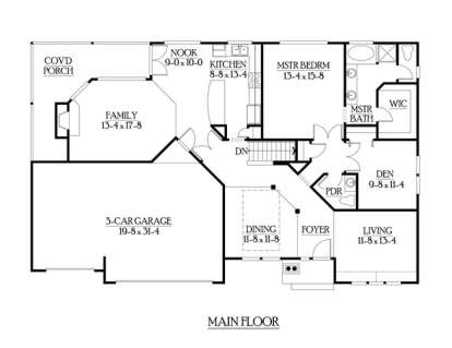 Floorplan 2 for House Plan #341-00181