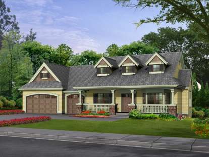 3 Bed, 2 Bath, 2705 Square Foot House Plan - #341-00182