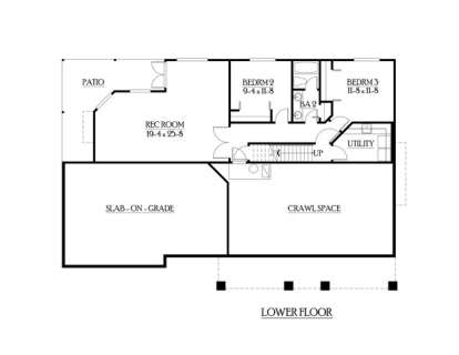 Floorplan 1 for House Plan #341-00182