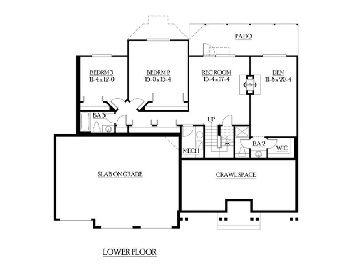 Floorplan 1 for House Plan #341-00184