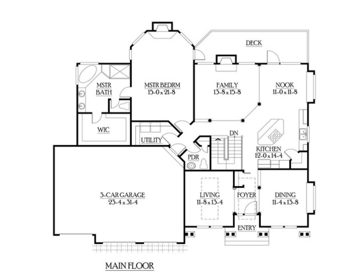 Floorplan 2 for House Plan #341-00184