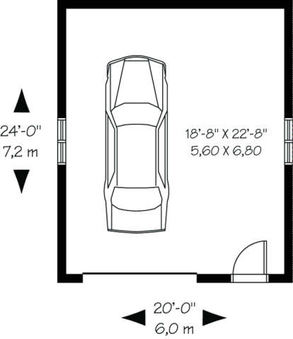 Garage Floor for House Plan #034-00170