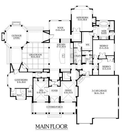 Floorplan1 for House Plan #341-00186
