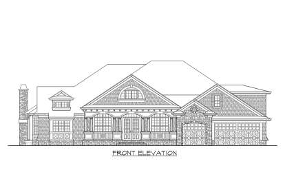 Luxury House Plan #341-00189 Elevation Photo