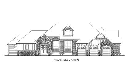 French Country House Plan #341-00190 Elevation Photo