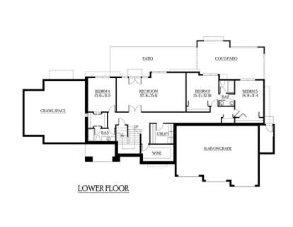 Floorplan 1 for House Plan #341-00190