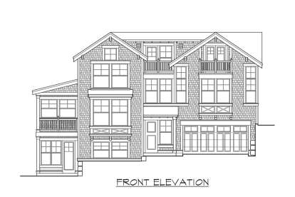 Coastal House Plan #341-00192 Elevation Photo