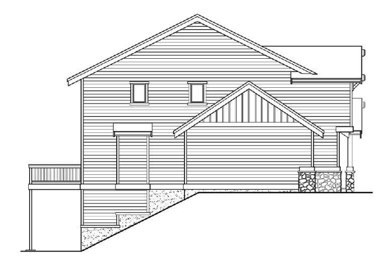 Narrow Lot House Plan #341-00193 Elevation Photo