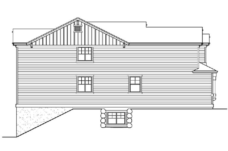 Narrow Lot House Plan #341-00196 Elevation Photo