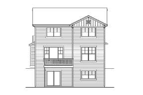 Narrow Lot House Plan #341-00196 Elevation Photo