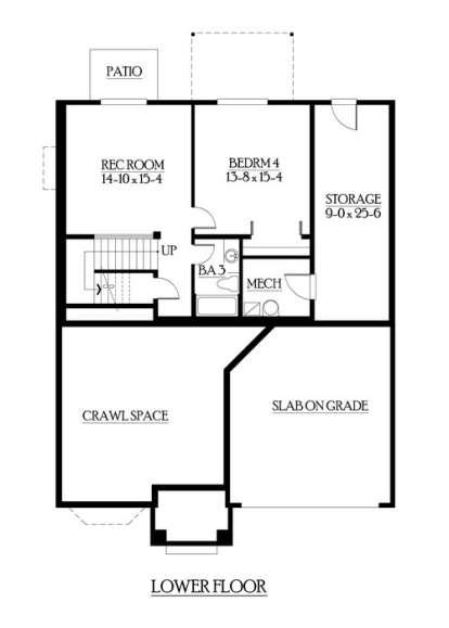 Floorplan 1 for House Plan #341-00201
