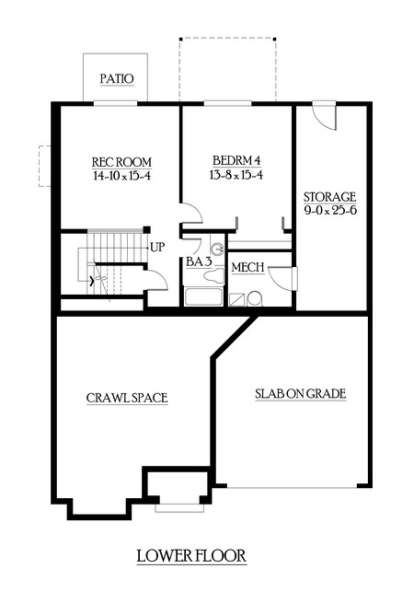 Floorplan 1 for House Plan #341-00202