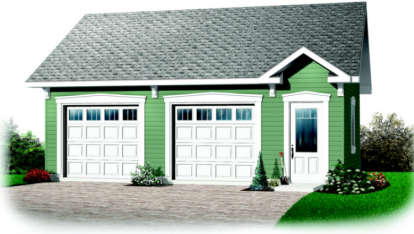0 Bed, 0 Bath, 616 Square Foot House Plan - #034-00172