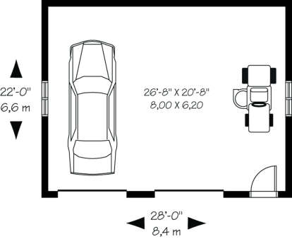 Garage Floor for House Plan #034-00172