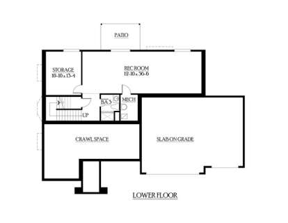 Floorplan 1 for House Plan #341-00206