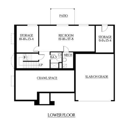 Floorplan 1 for House Plan #341-00207