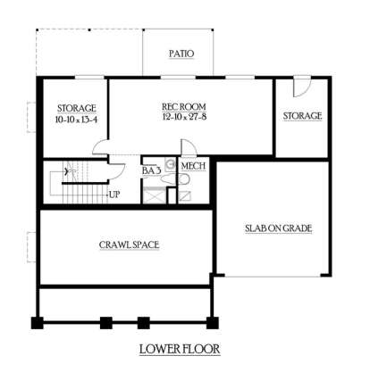 Floorplan 1 for House Plan #341-00209