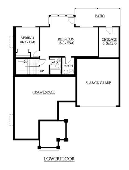 Floorplan 1 for House Plan #341-00213