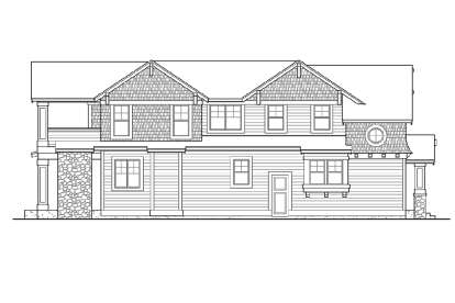 Narrow Lot House Plan #341-00214 Elevation Photo