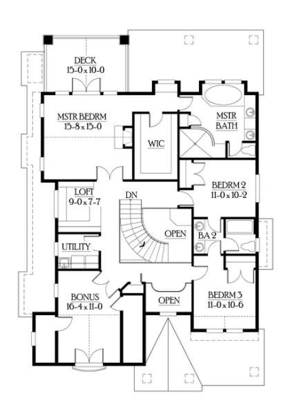 Floorplan 3 for House Plan #341-00214