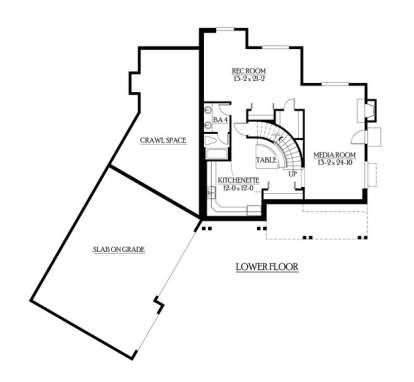 Floorplan 1 for House Plan #341-00215