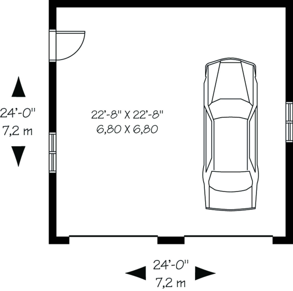 Garage Floor for House Plan #034-00173