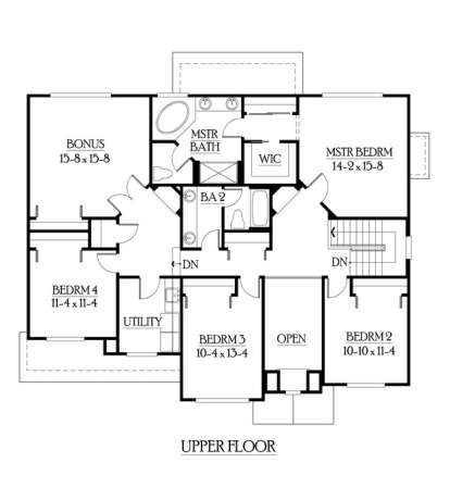 Floorplan 3 for House Plan #341-00218