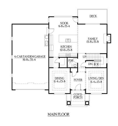 Floorplan 2 for House Plan #341-00220
