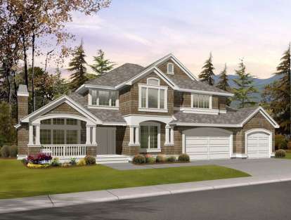 Craftsman House Plan #341-00221 Elevation Photo