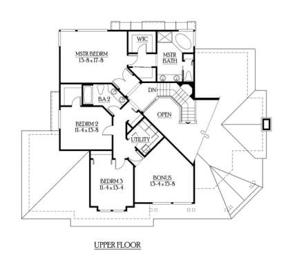 Floorplan 3 for House Plan #341-00222