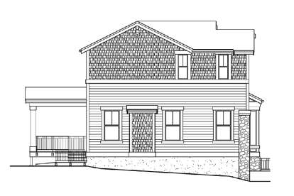 Lake Front House Plan #341-00223 Elevation Photo