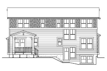 Lake Front House Plan #341-00223 Elevation Photo