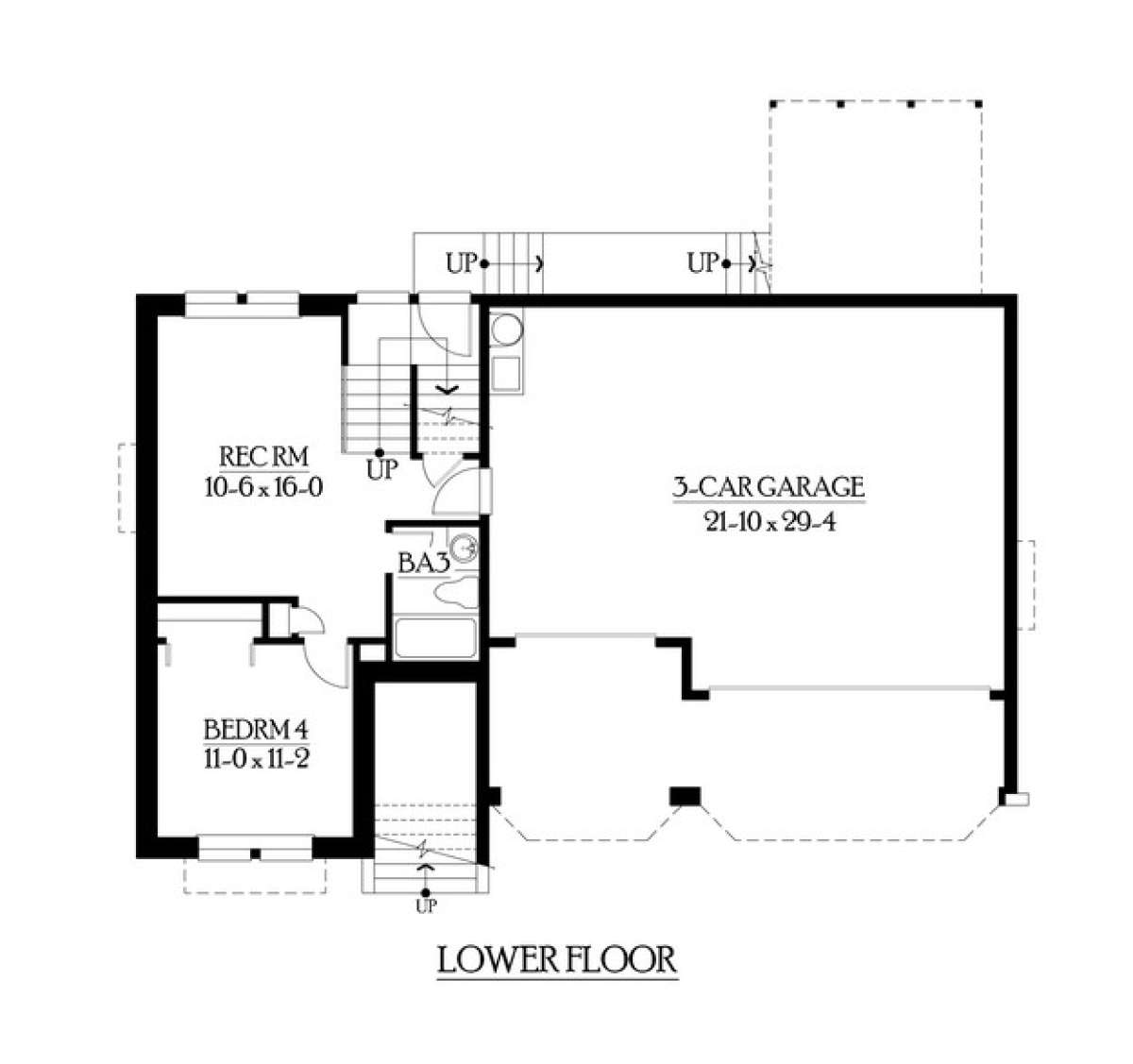 Floorplan 1 for House Plan #341-00223