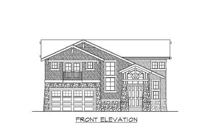 Lake Front House Plan #341-00229 Elevation Photo