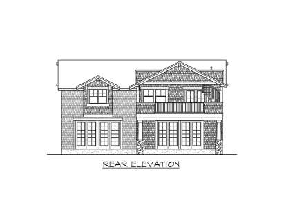 Lake Front House Plan #341-00229 Elevation Photo