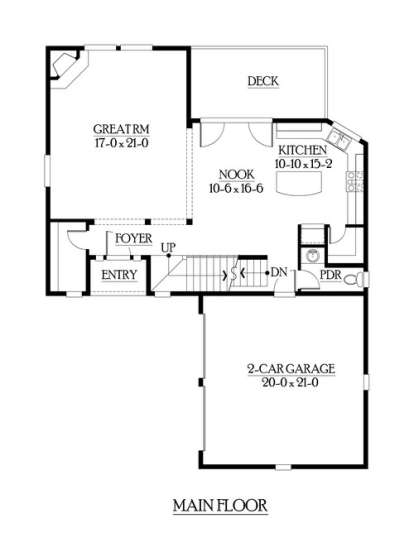 Floorplan 2 for House Plan #341-00234