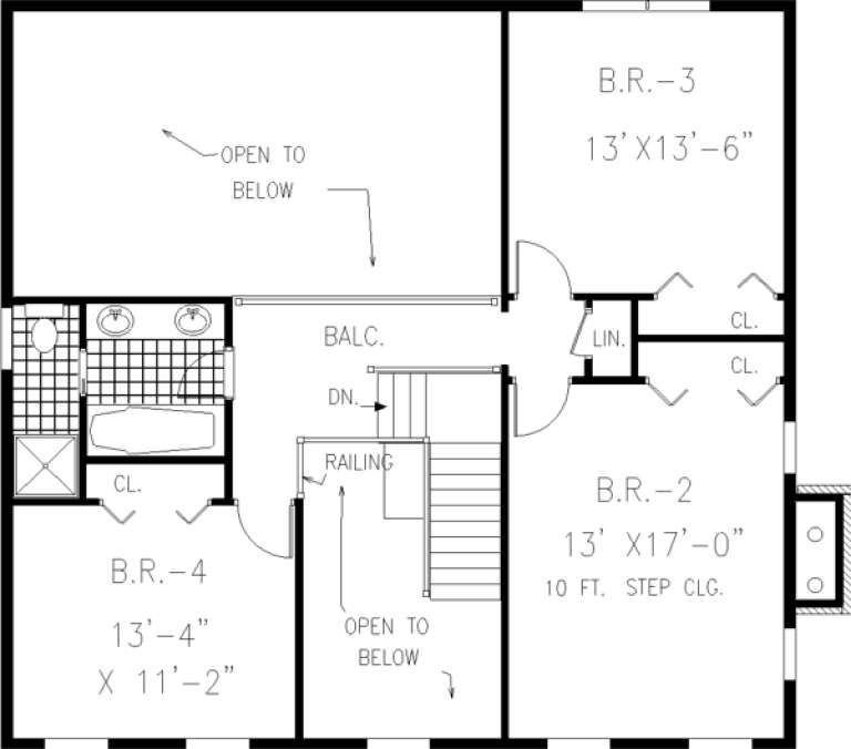 House Plan House Plan #611 Drawing 2