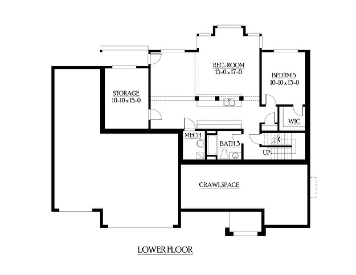 Floorplan 1 for House Plan #341-00236