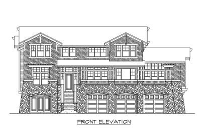 Luxury House Plan #341-00239 Elevation Photo