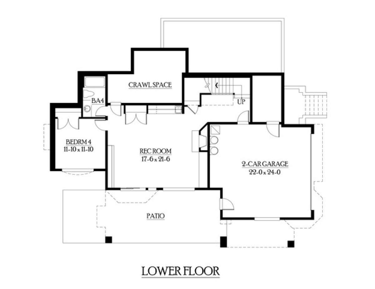 Floorplan 1 for House Plan #341-00241