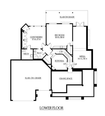 Floorplan 1 for House Plan #341-00242